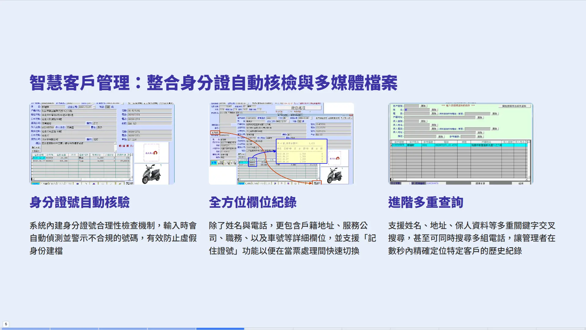 當鋪客戶管理系統-身分證自動核驗、多媒體檔案管理、進階多重查詢功能介紹