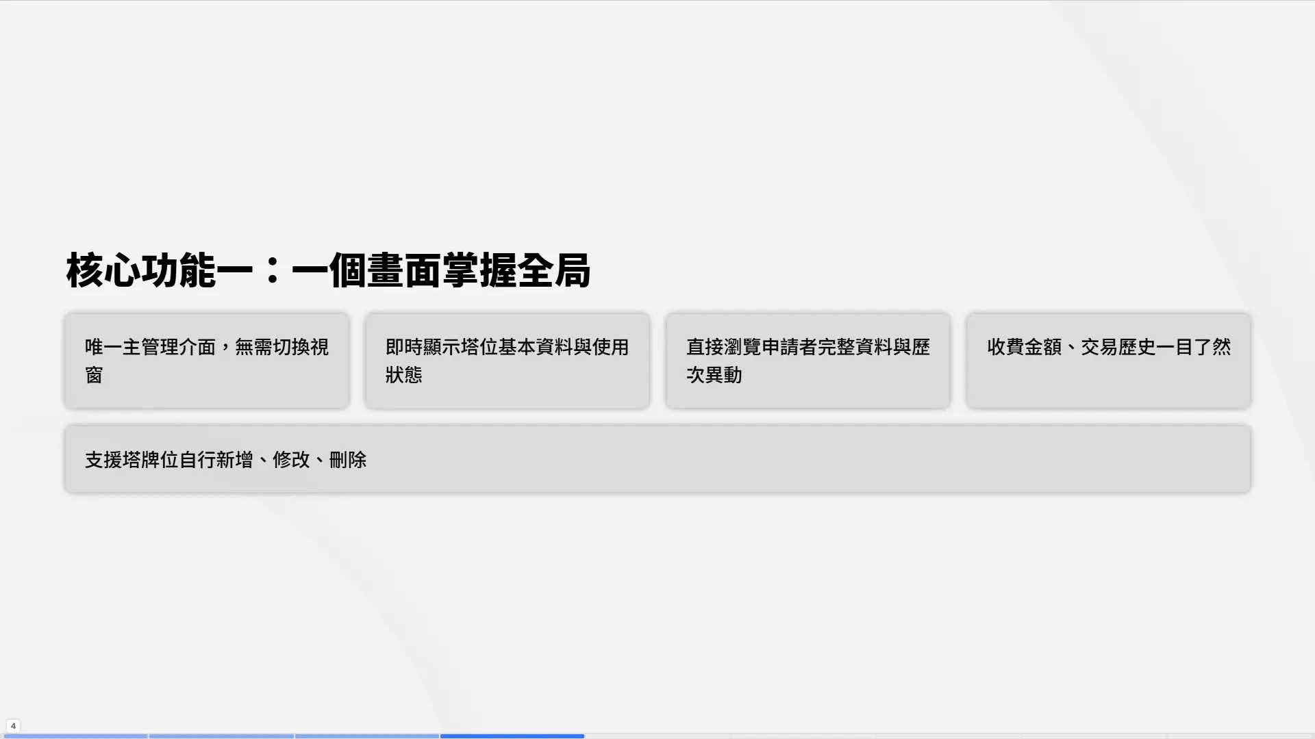 JT92塔位管理系統主操作畫面展示，單一介面整合塔位基本資料、申請者資訊、交易歷史、收費金額，支援新增修改刪除功能的專業管理軟體截圖