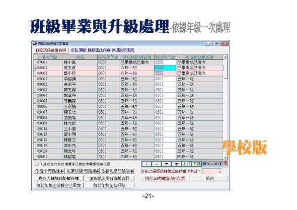 學生畢業升級換班作業處理
-圖書館管理系統
-普大軟體