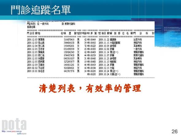 健康檢查管理系統-說明圖檔26-普大軟體