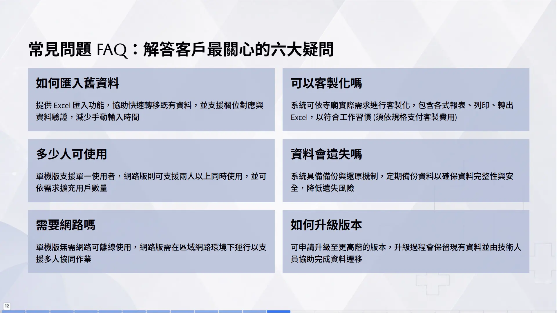 TU92 客戶常見六大問題