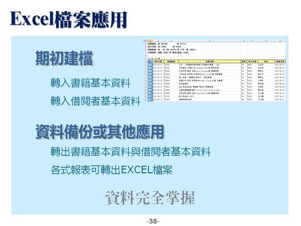 Excel檔案應用
-圖書管理系統媒體版
-普大軟體